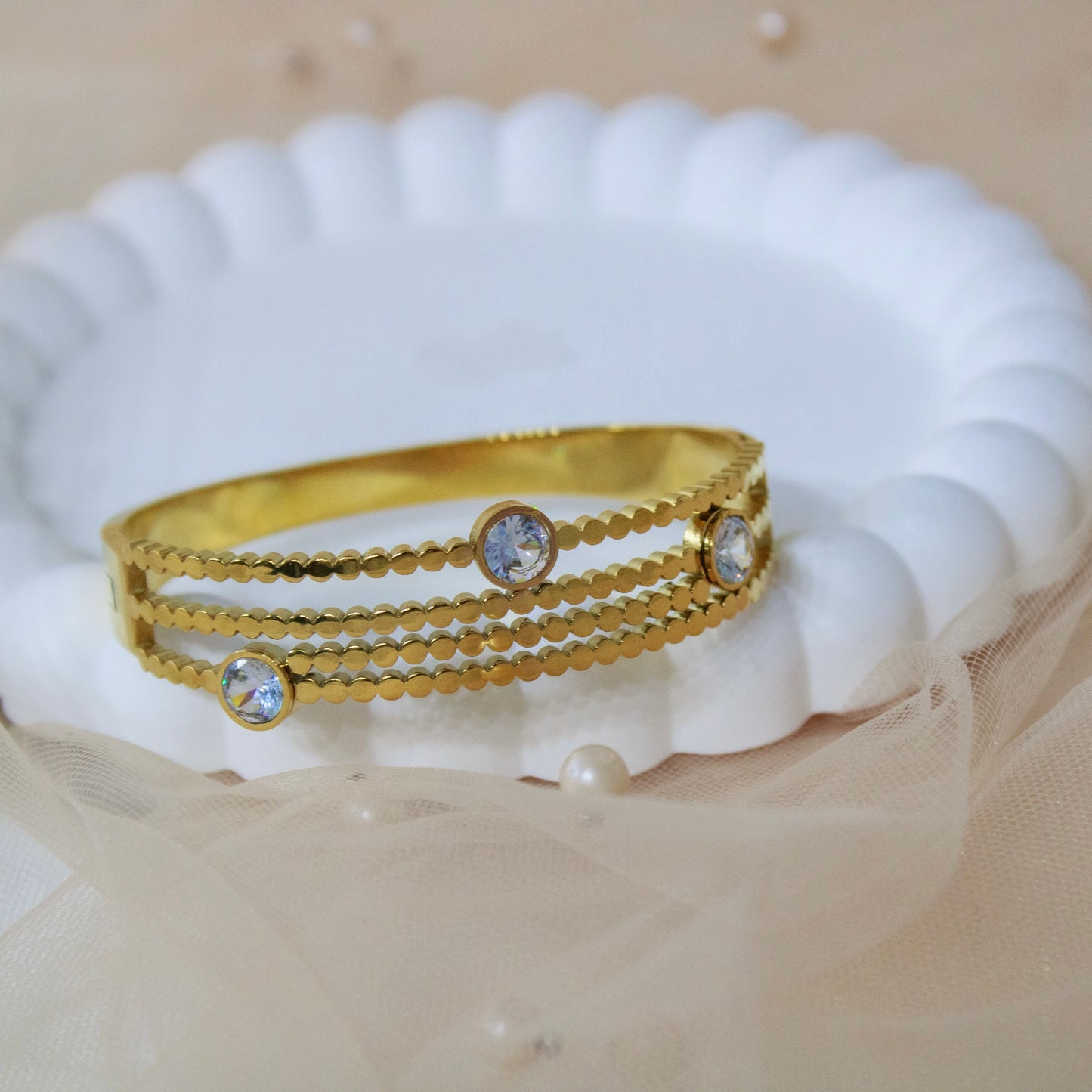Golden Pebble Cuff