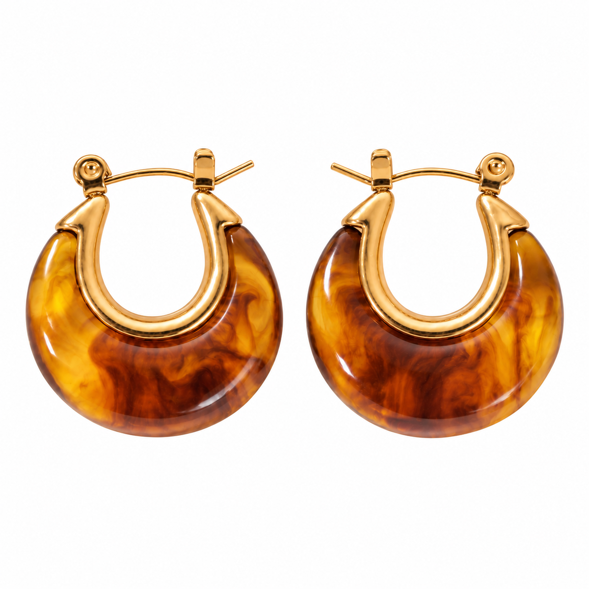 Honey Amber Hoops