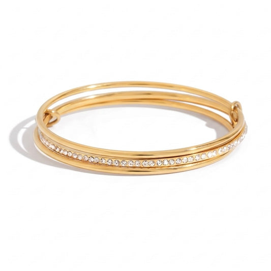 Pave-Link Triple Stack