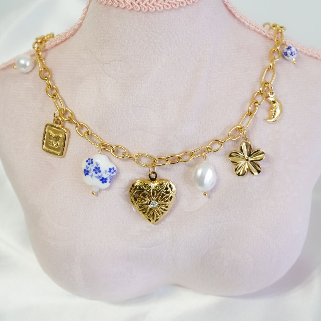 Vintage Heirloom Charm Necklace