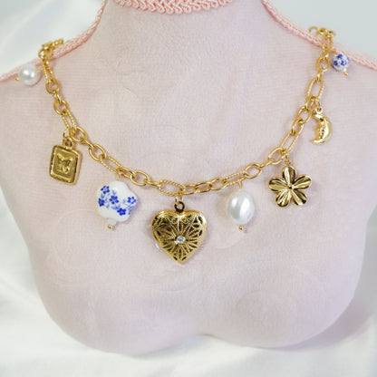 Vintage Heirloom Charm Necklace