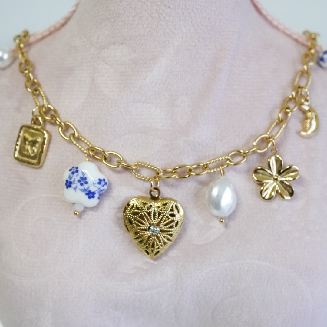 Vintage Heirloom Charm Necklace
