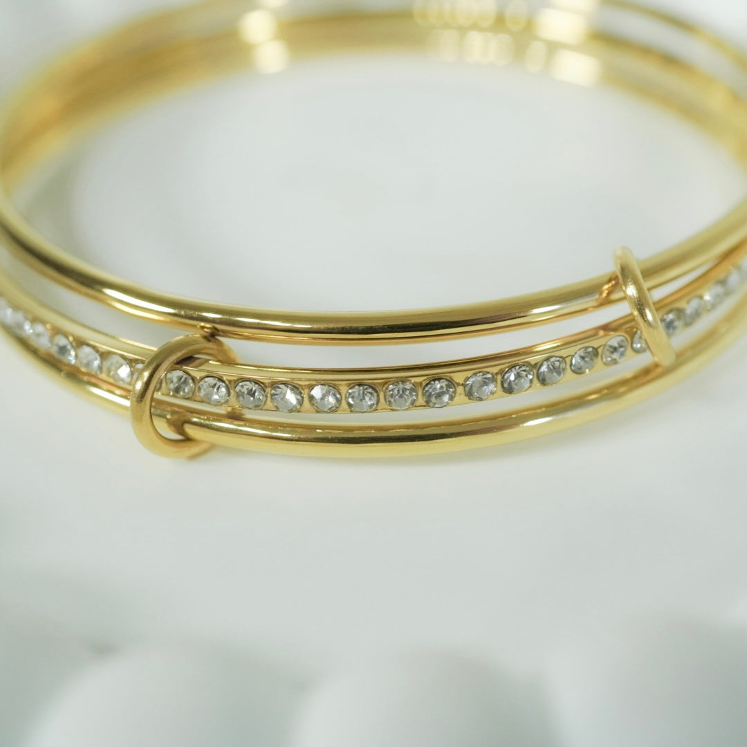 Pave-Link Triple Stack
