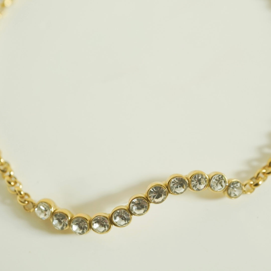 Serene Sparkle Wave Bracelet