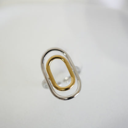 Sculptural Two-tone Ring