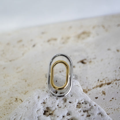 Sculptural Two-tone Ring