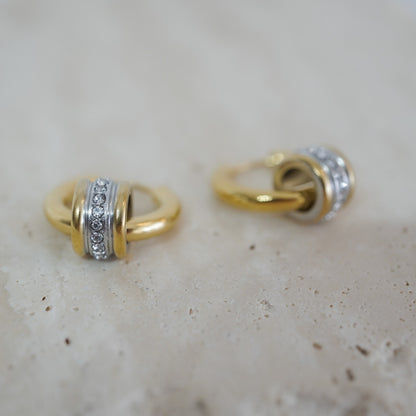 Orbit Pavé Huggie Hoops