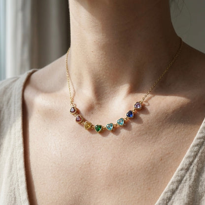 Rainbow Heart Choker