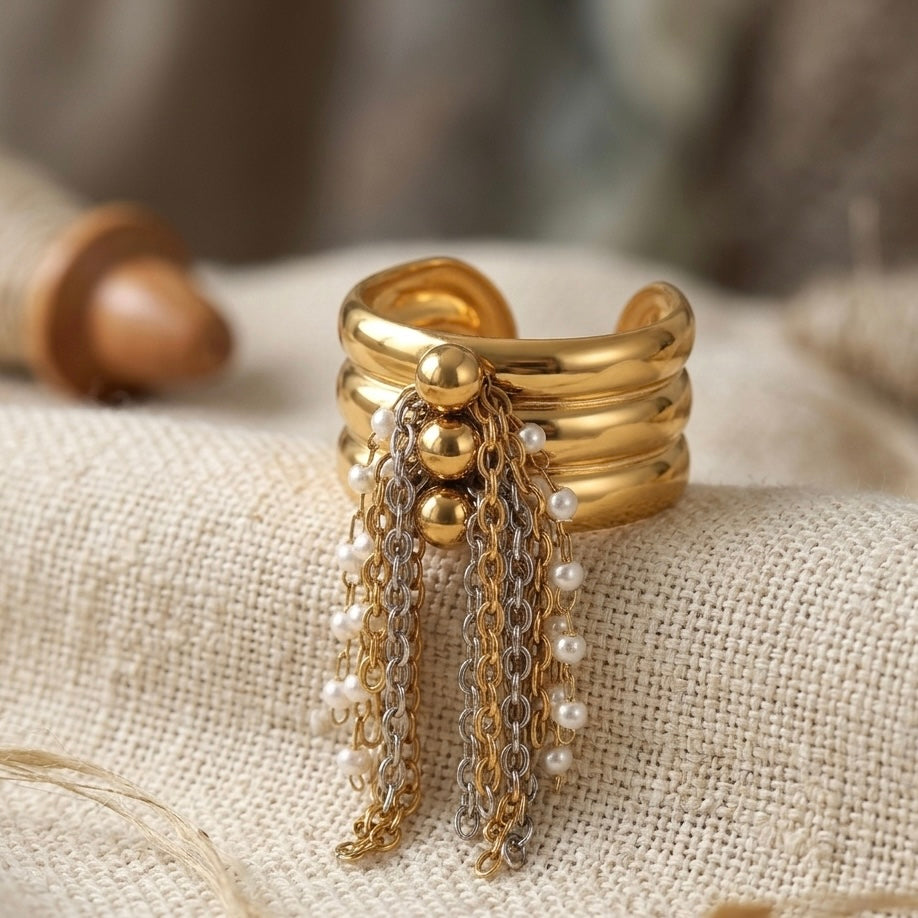 Dewdrop Cascade Ring