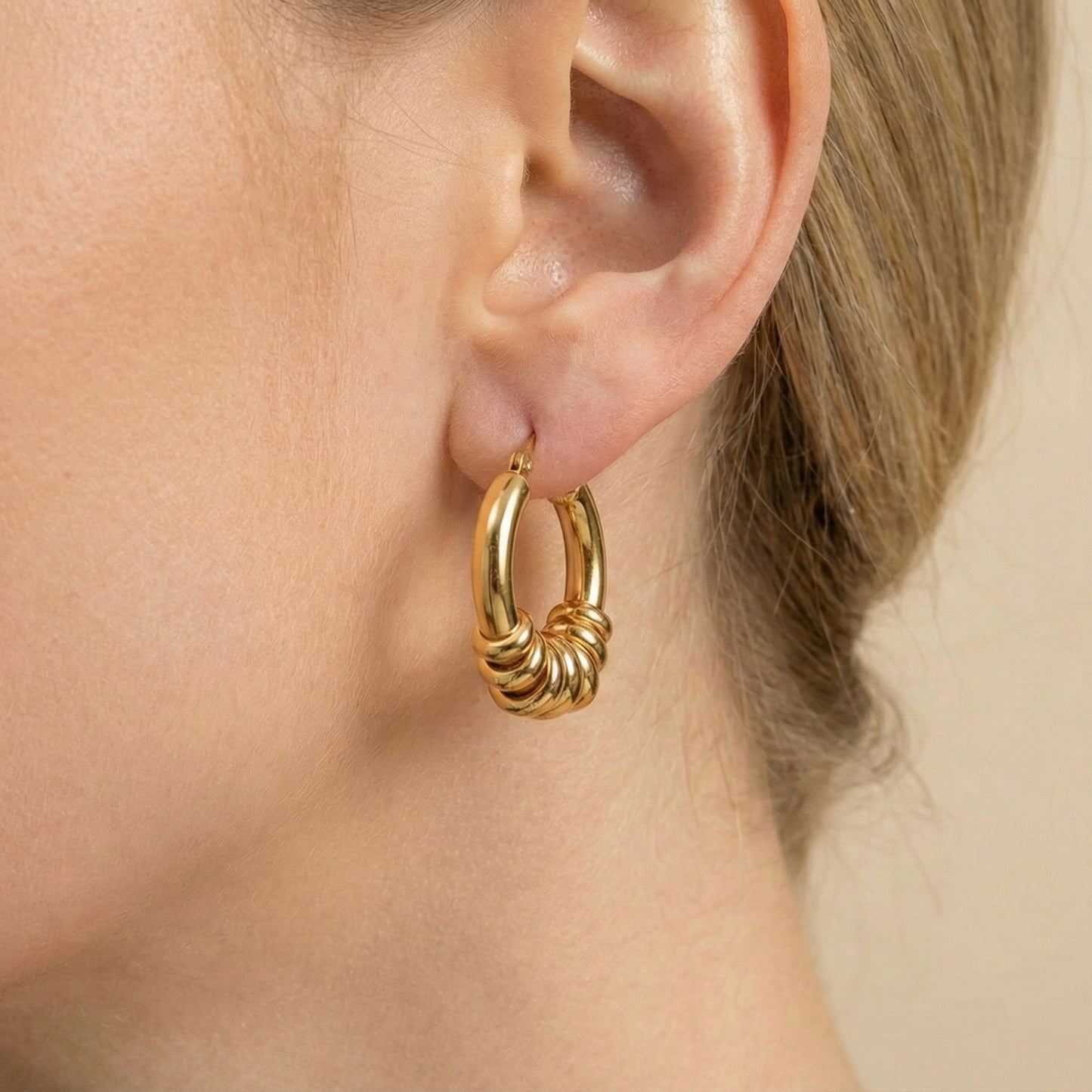Aura Gold Hoops
