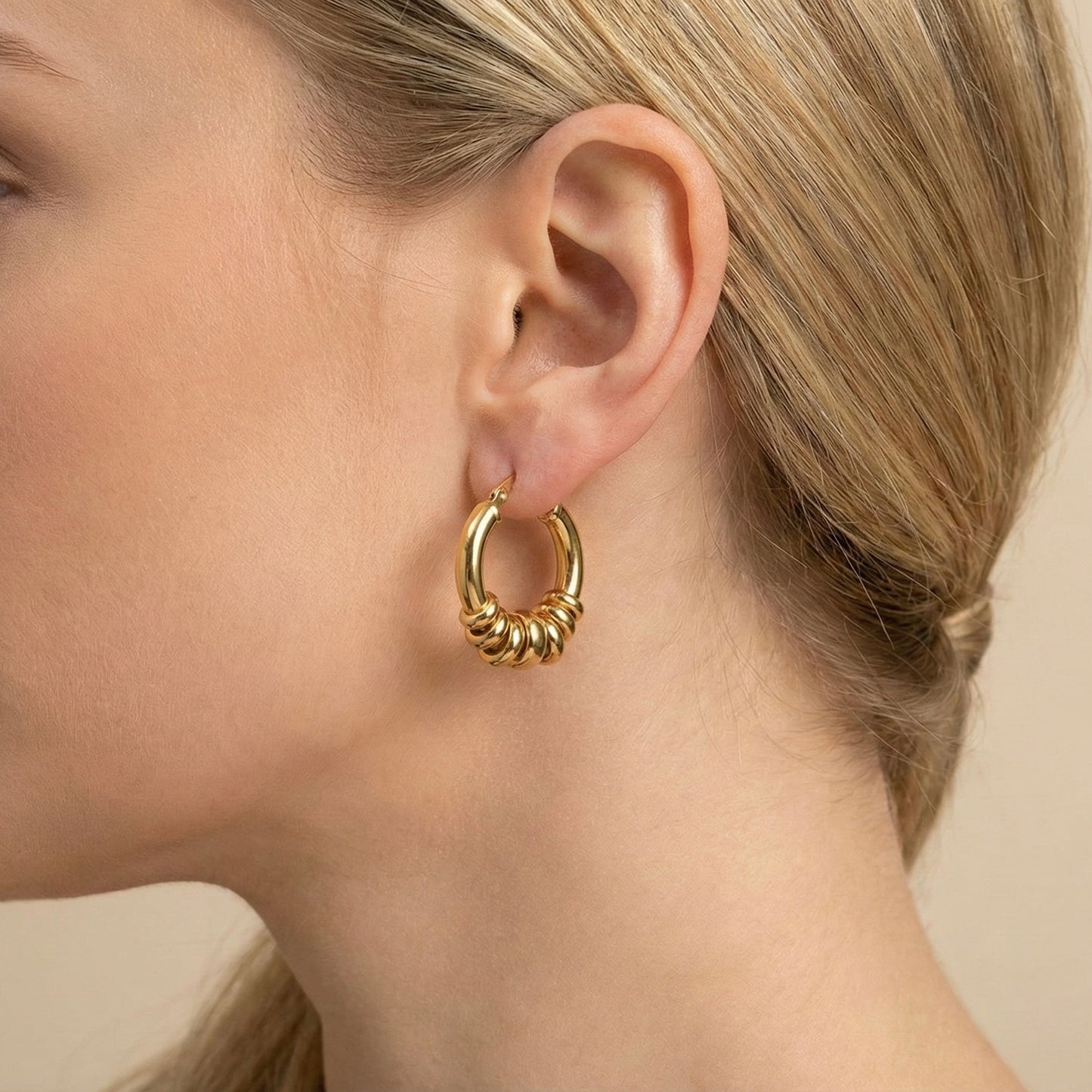 Aura Gold Hoops