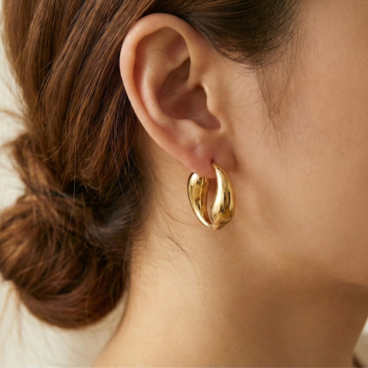Golden Dewdrop Hoops