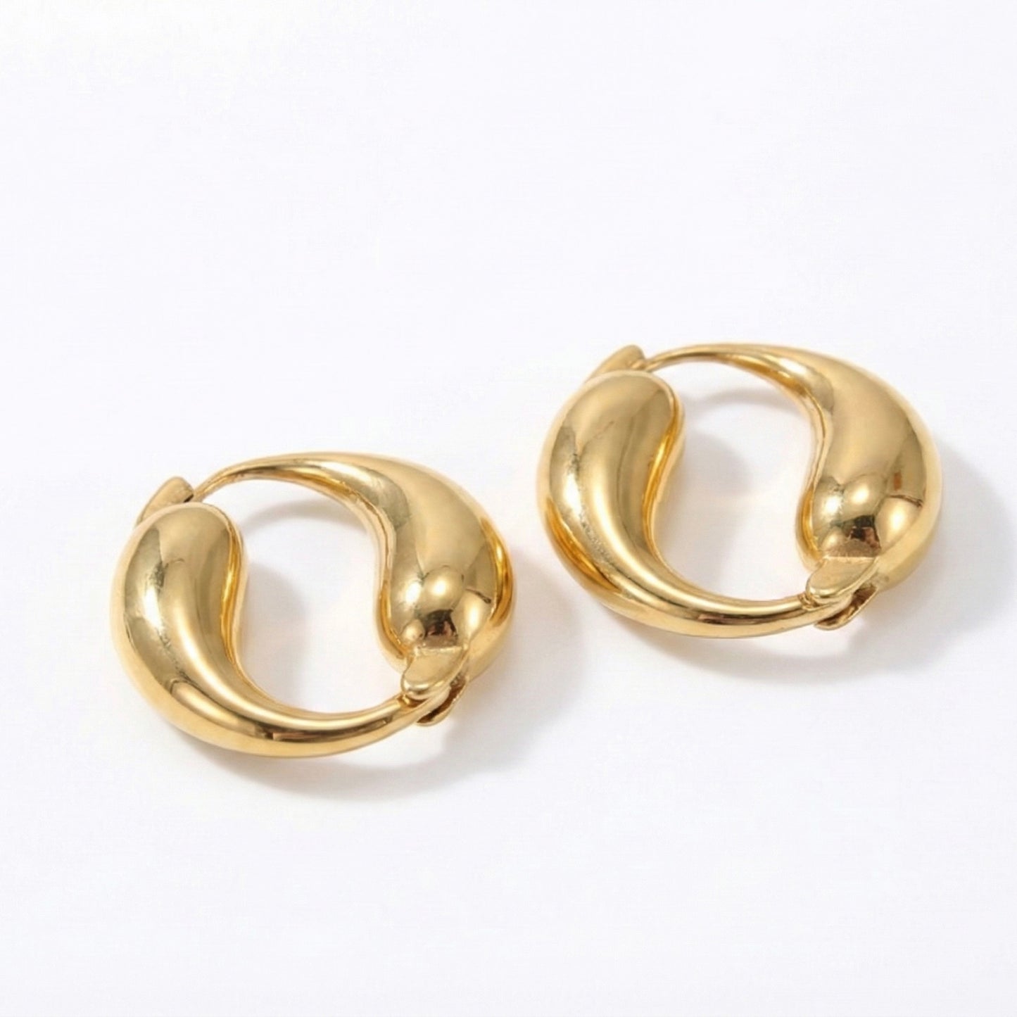 Golden Dewdrop Hoops