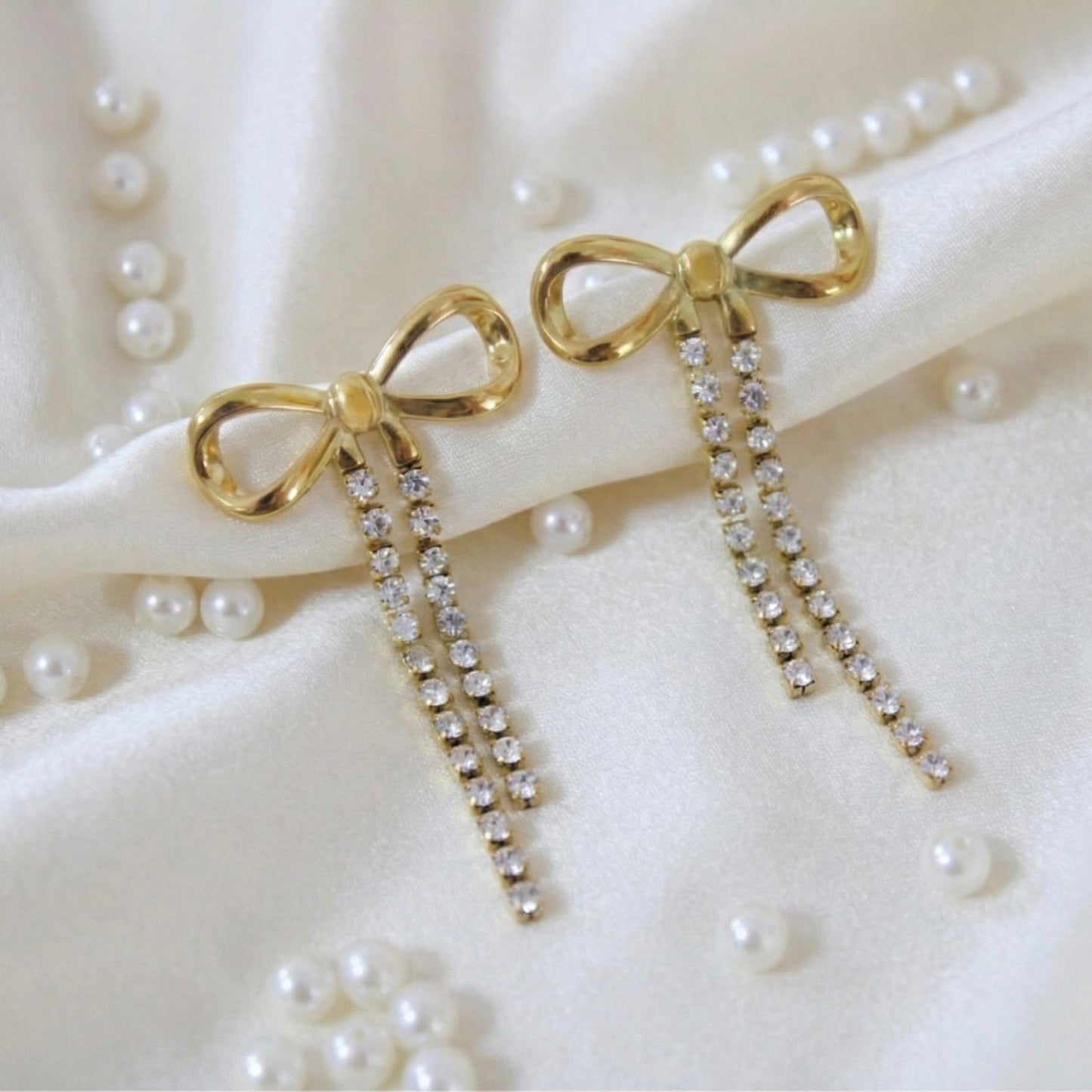 Crystal Bow Earrings