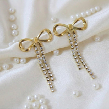 Crystal Bow Earrings