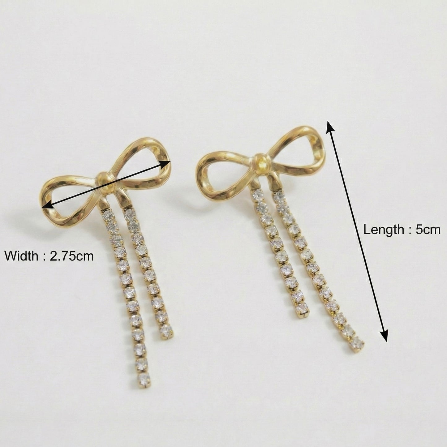 Crystal Bow Earrings
