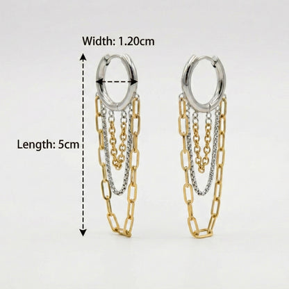 Trinity Dual-Tone Cascade Earrings