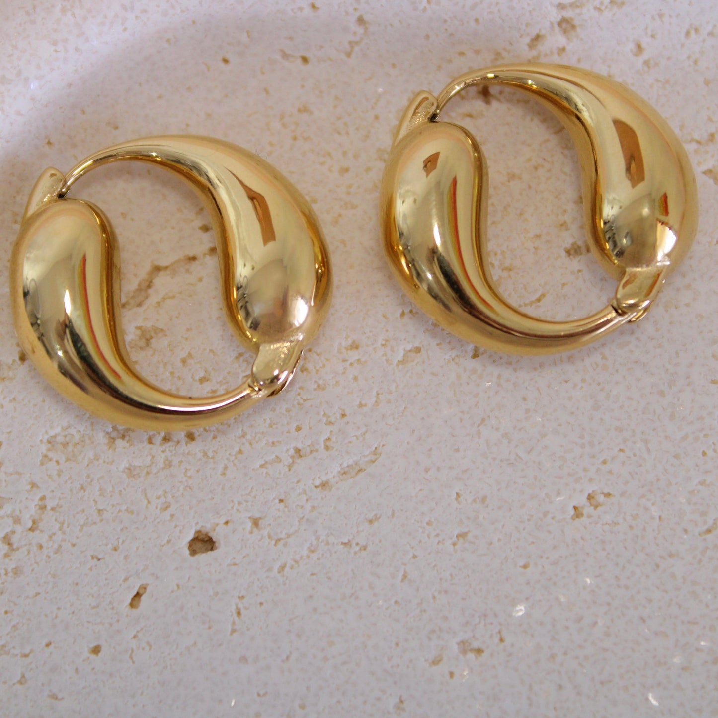 Golden Dewdrop Hoops