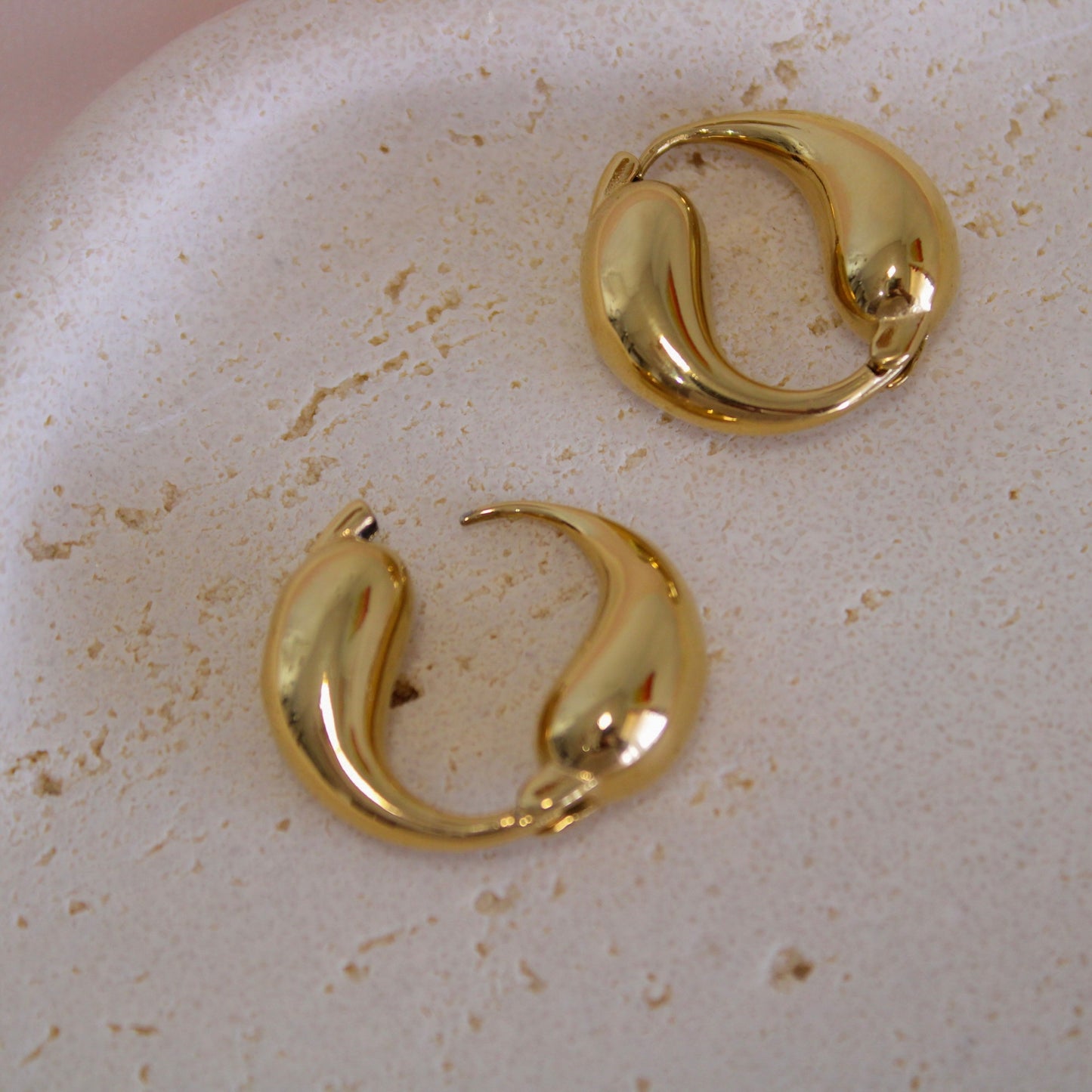 Golden Dewdrop Hoops