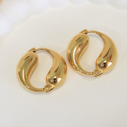 Golden Dewdrop Hoops