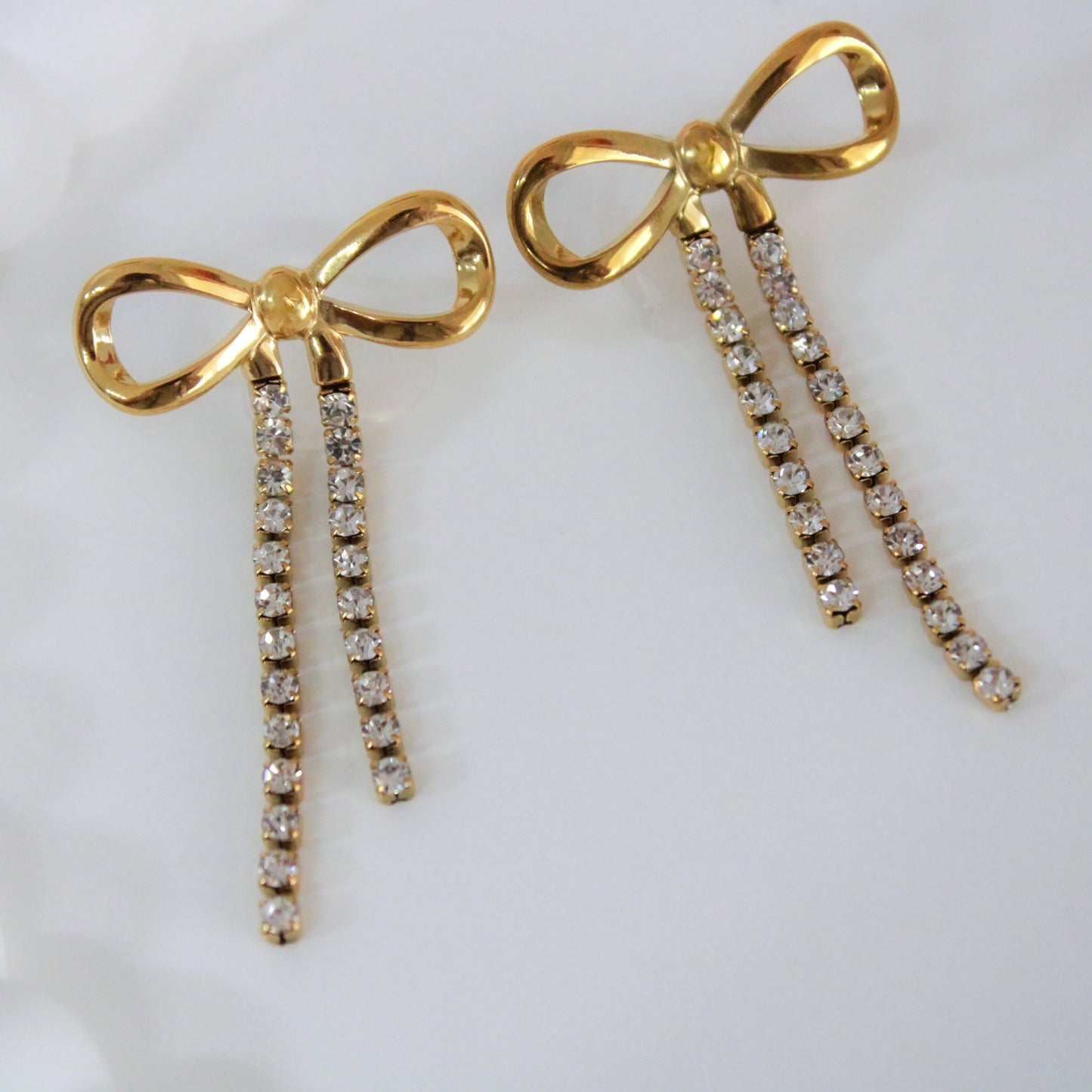 Crystal Bow Earrings