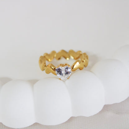 Sweetheart Solitaire Ring
