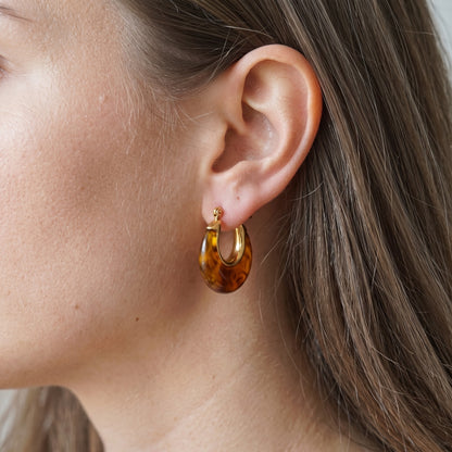 Honey Amber Hoops