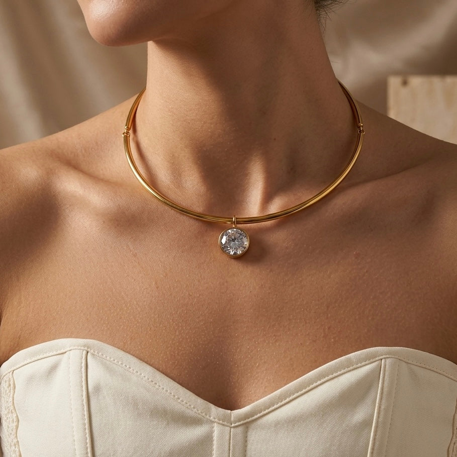 Celeste Solitaire Collar