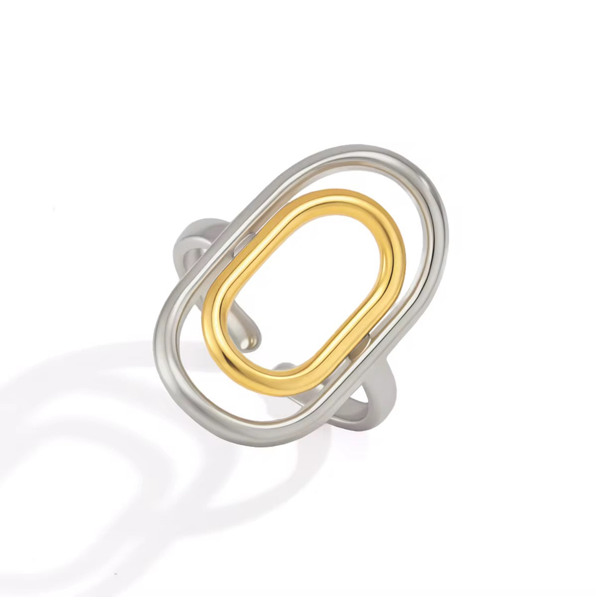 Sculptural Two-tone Ring