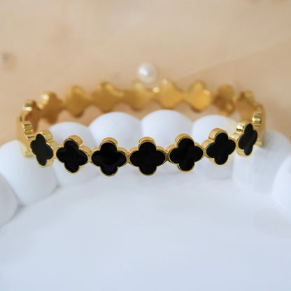 Noir Clover Bangle