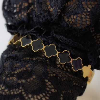 Noir Clover Bangle