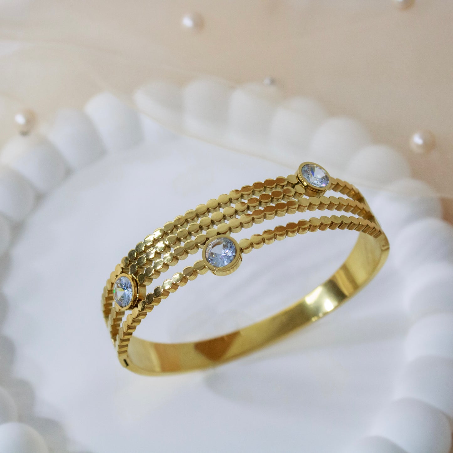 Golden Pebble Cuff