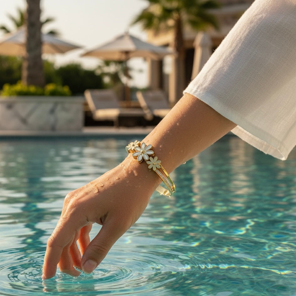 Lumina Daisy Pavé Bangle