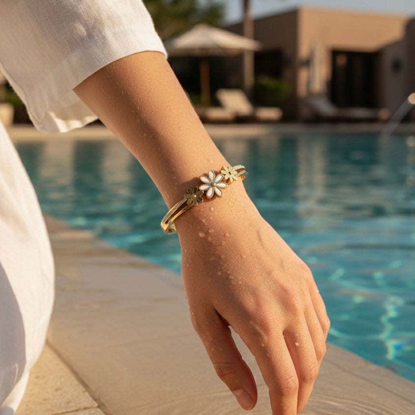 Lumina Daisy Pavé Bangle