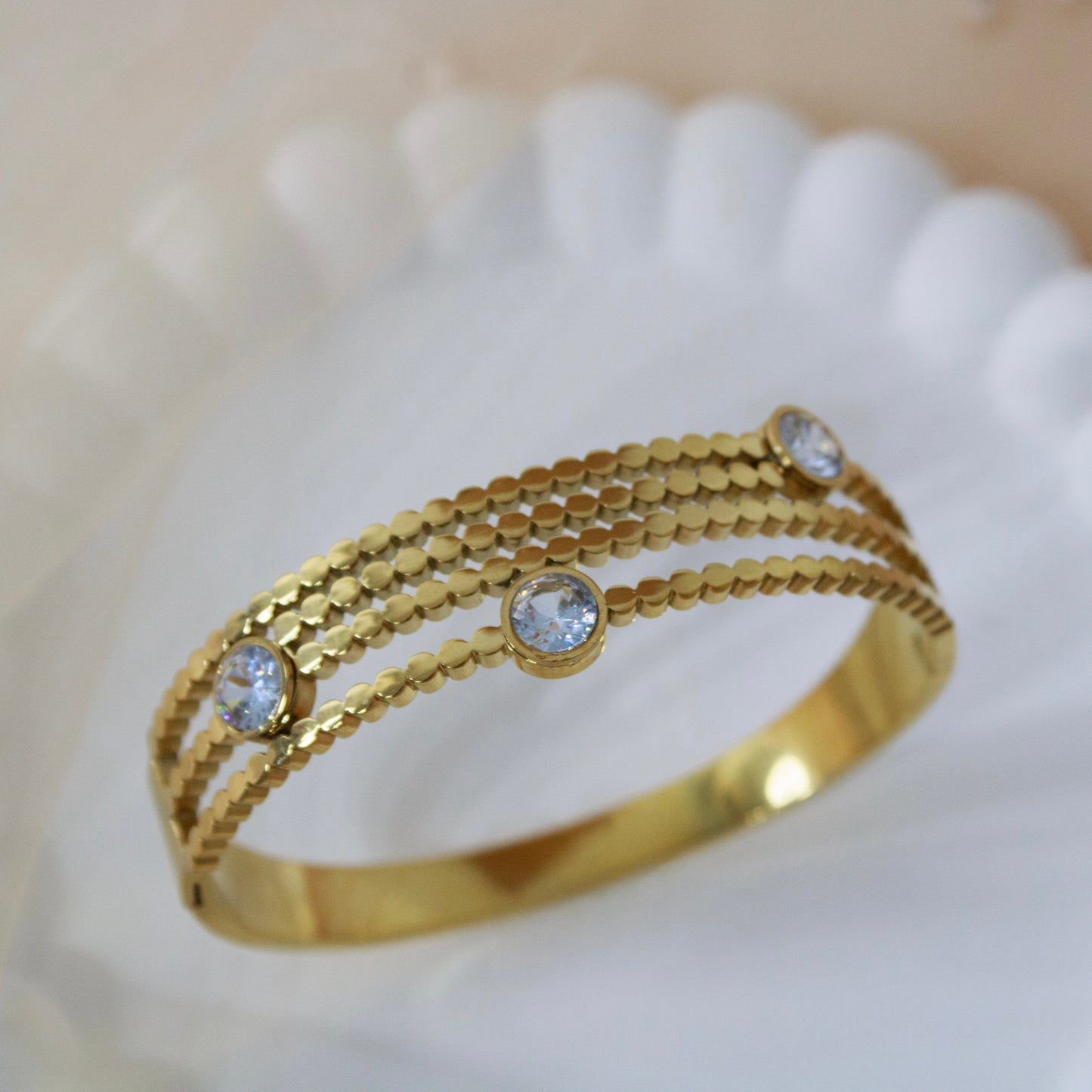 Golden Pebble Cuff