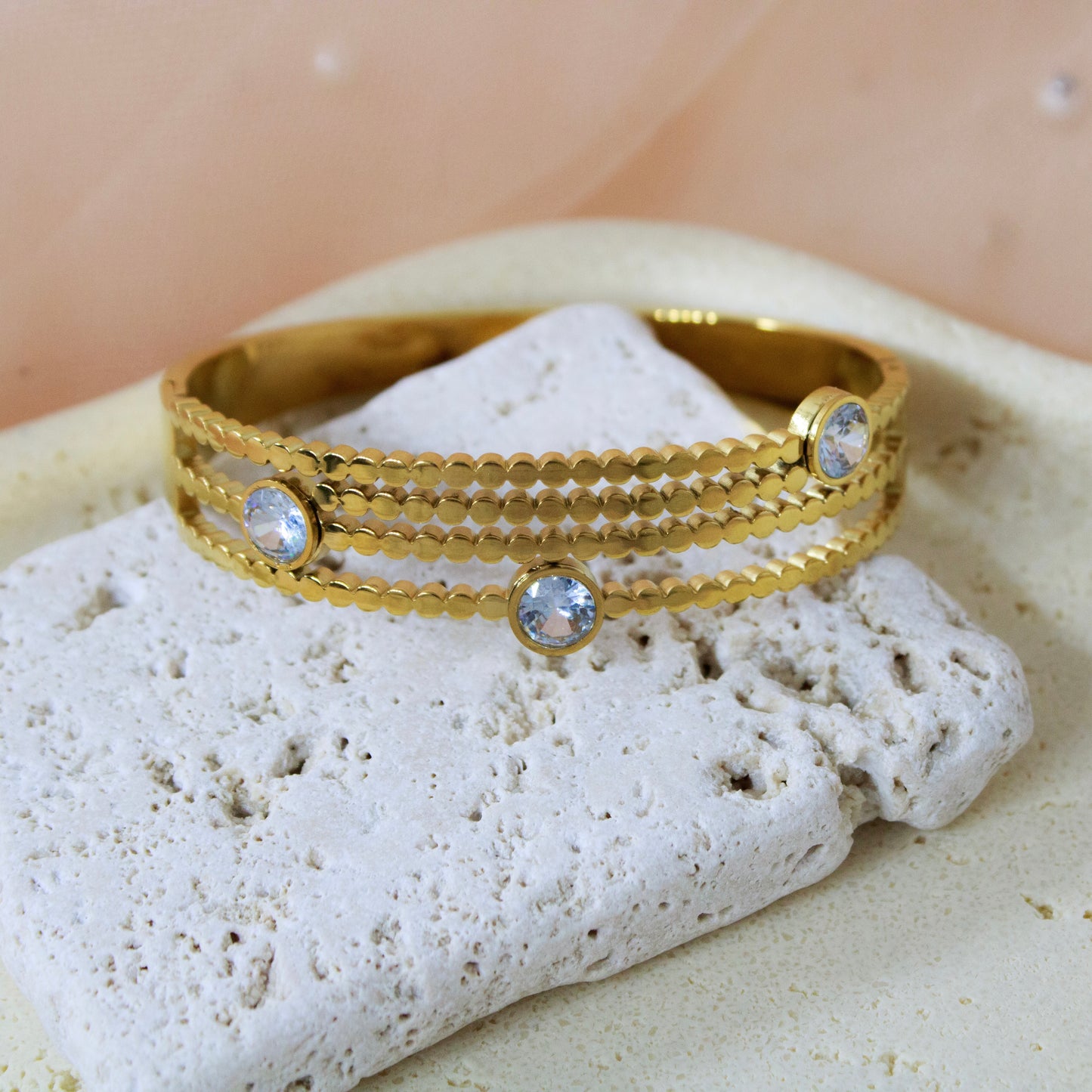 Golden Pebble Cuff