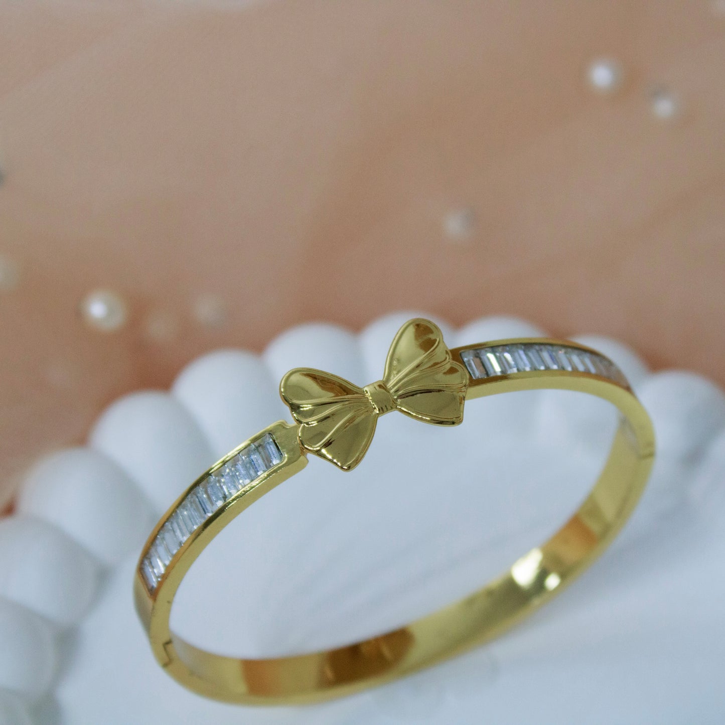 Aurelia Ribbon Baguette Bangle