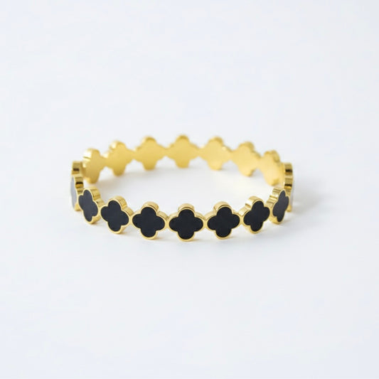 Noir Clover Bangle