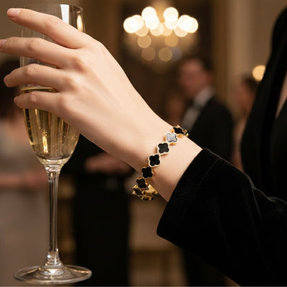 Noir Clover Bangle