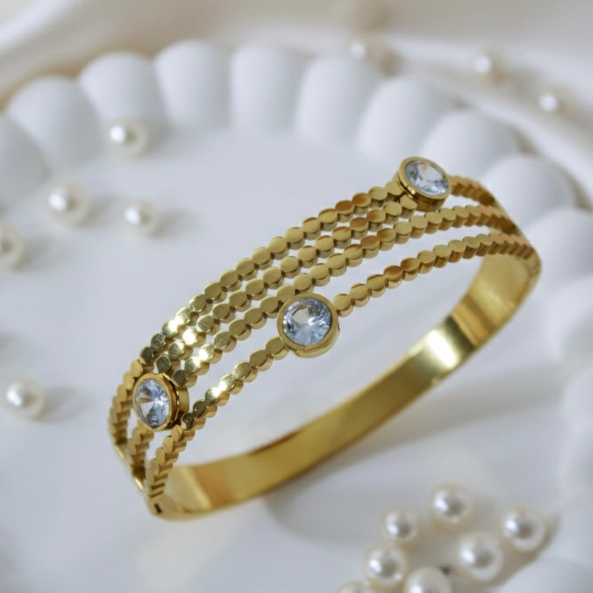 Golden Pebble Cuff