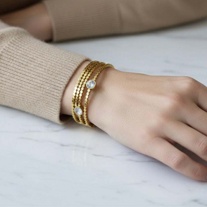 Golden Pebble Cuff
