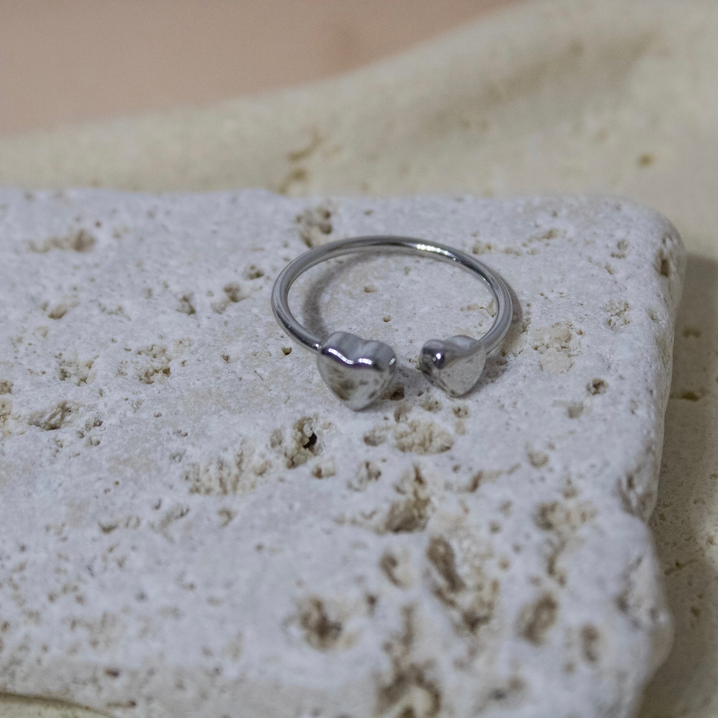 Amare Dual-Heart Open Ring
