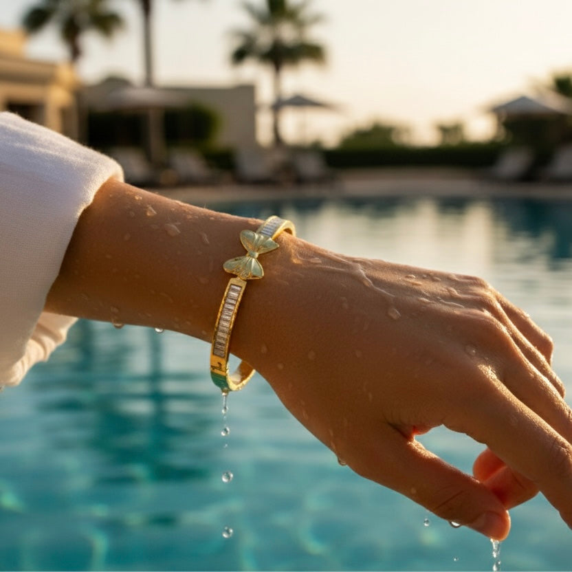 Aurelia Ribbon Baguette Bangle