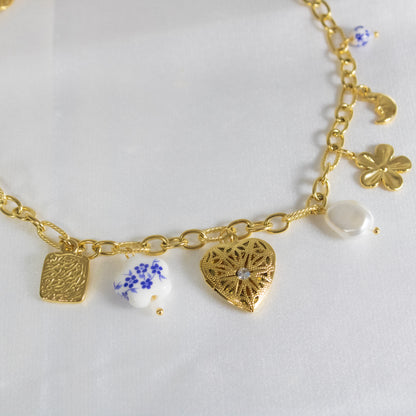 Vintage Heirloom Charm Necklace