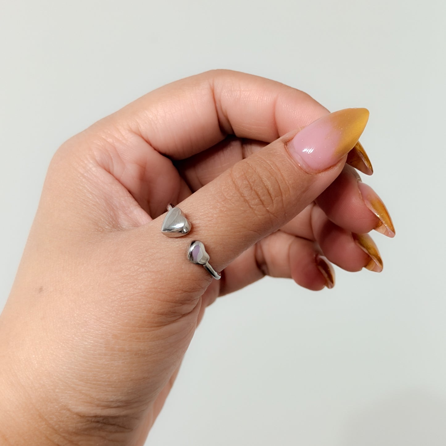 Amare Dual-Heart Open Ring