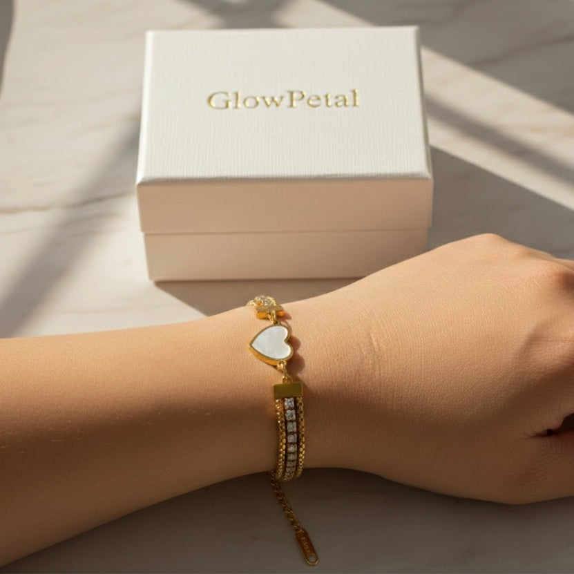 Pearl Heart Bracelet