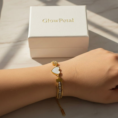 Pearl Heart Bracelet