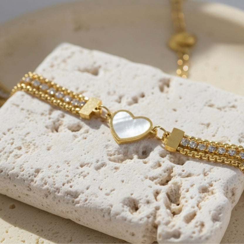 Pearl Heart Bracelet