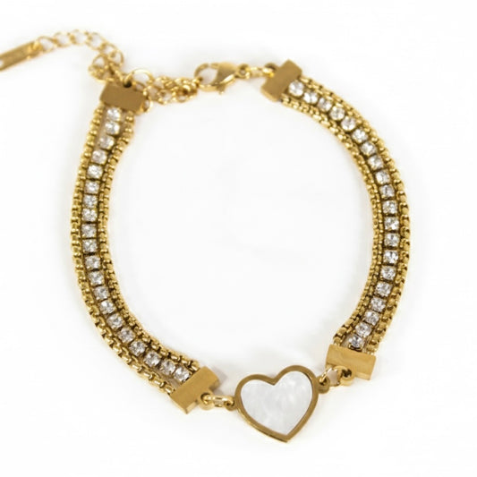 Pearl Heart Bracelet