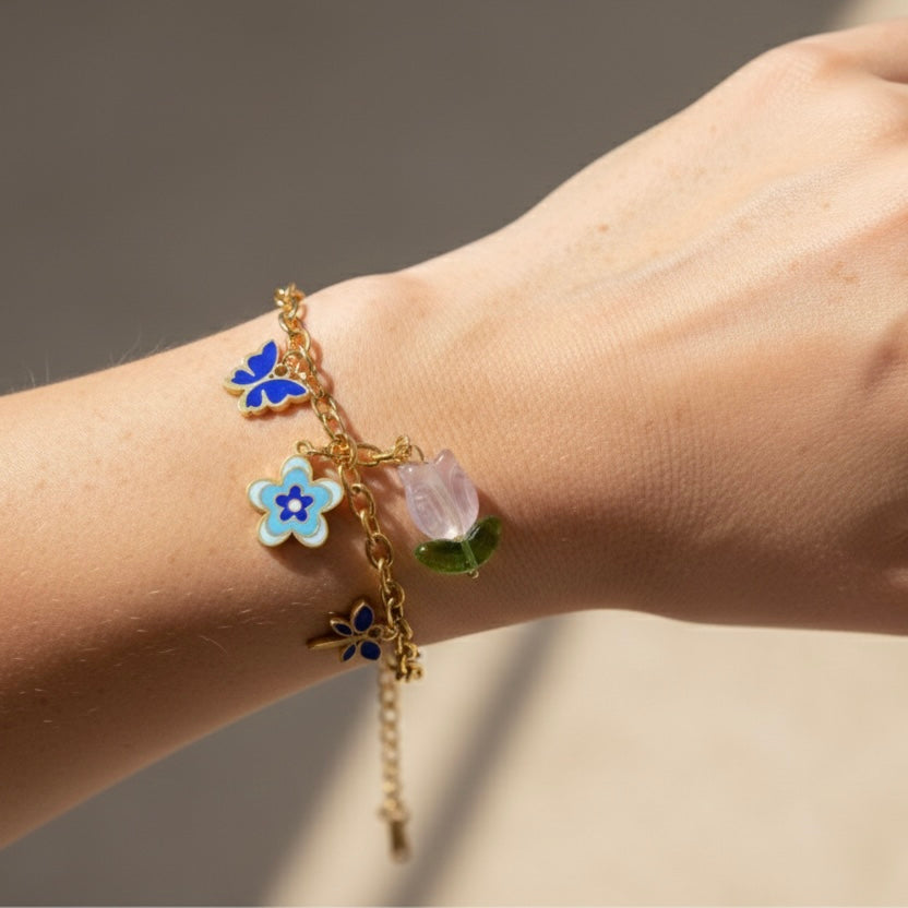 Whimsical Garden Charm Bracelet